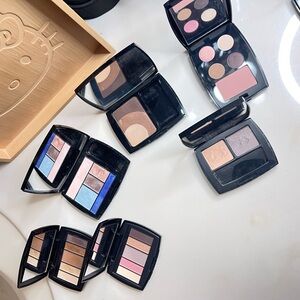 Elegant Lancome Eyeshadow Palette with Blue, Pink, and Brown Shades